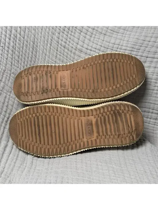 LUCKY STEP Women's Platform Sneakers Pink/Yellow Multi Knit Walking Shoes Sz 9 - Picture 5 of 9